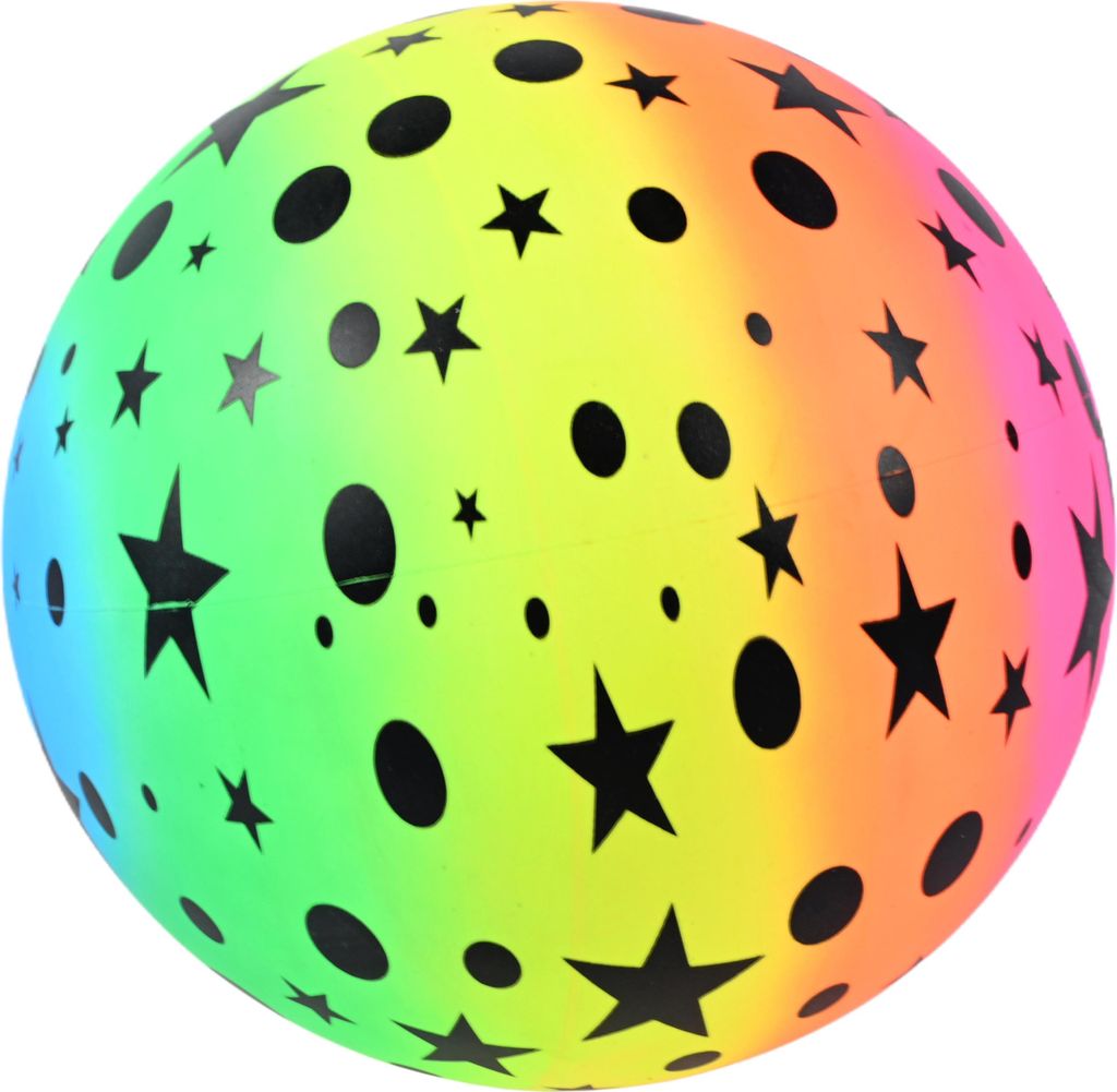 Gummiball Sterne 22cm Kinderball Spielball Bunt Garten Produktbild 