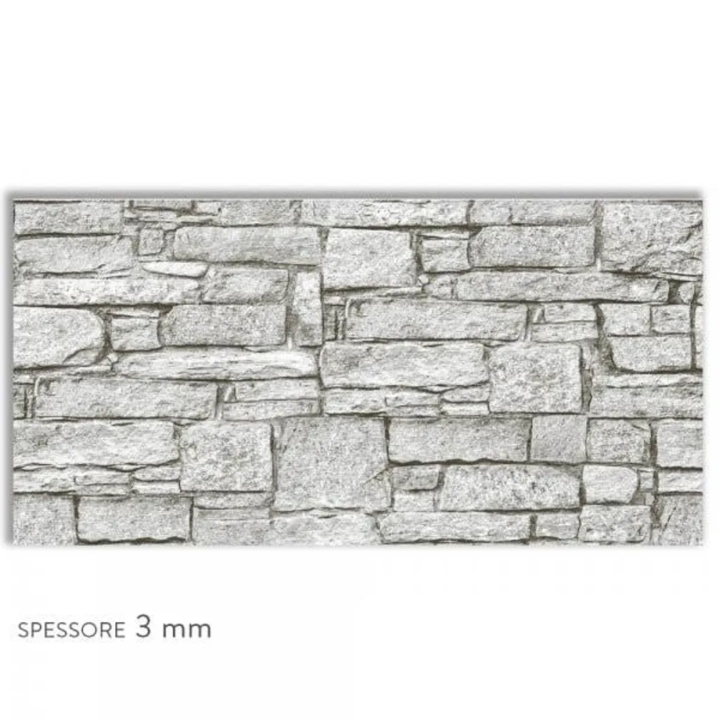Rivestimento Cucina Effetto Pietra Croata PVC 120x60cm 3mm