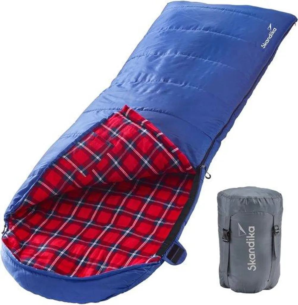 Sac de couchage flanelle confortable et imperméable pour le camping