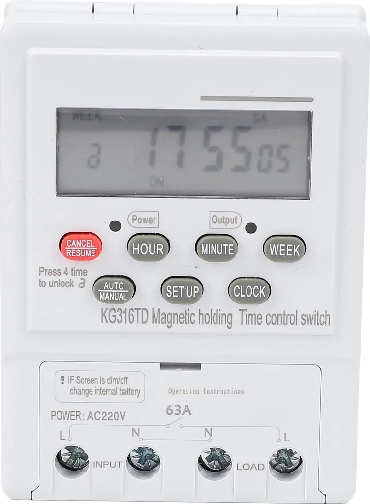 Programmateur 63A rail DIN numérique : fini le gaspillage d'énergie 220V