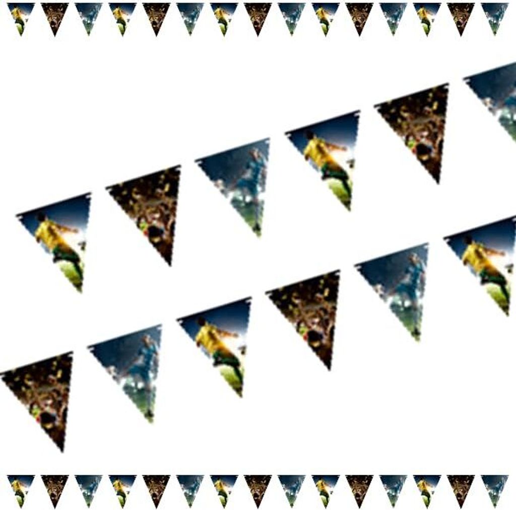 4m Fußball Wimpelkette * KICK IT * als Deko zur EM 2024, Kindergeburtstag und Fussball Party | Größe: 400x19cm, aus Starkpapier | Girlande Kinde...