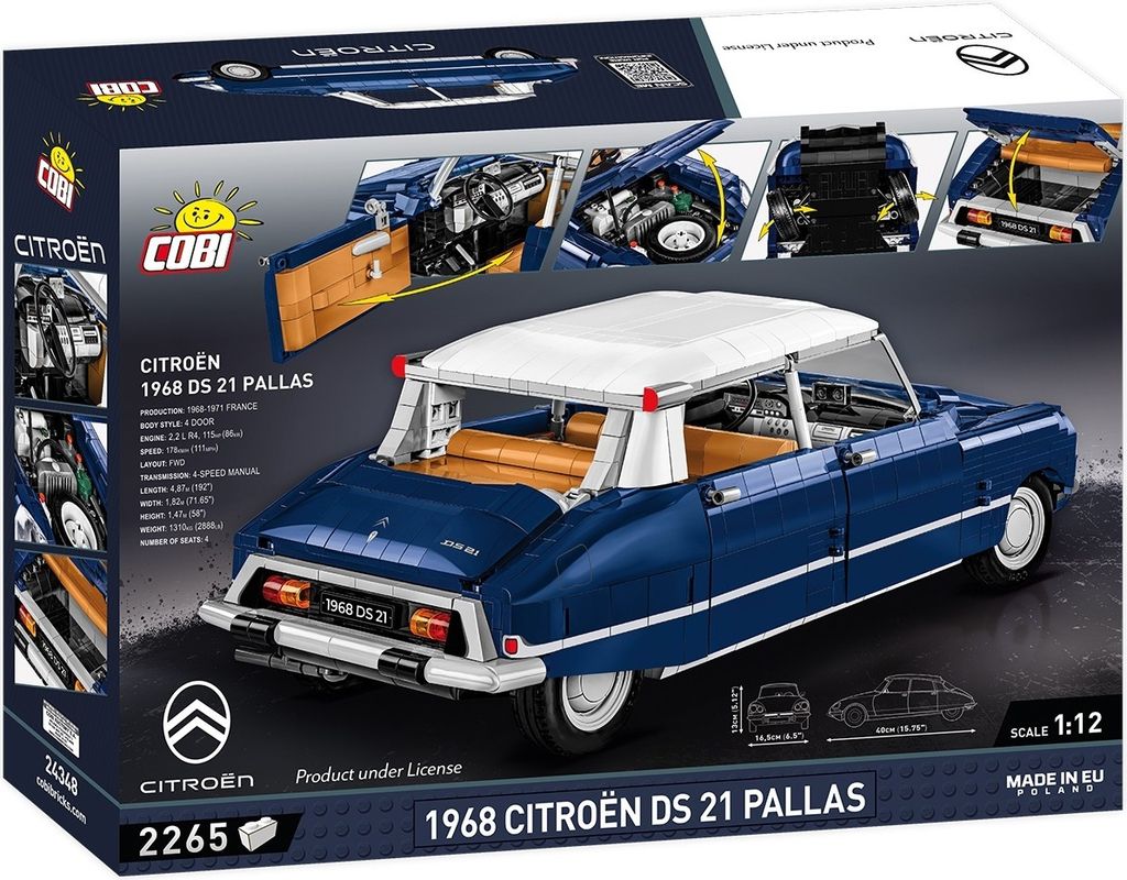 Citroen DS 21 Pallas 1968 (Maßstab 1:12) - COBI COBI-24348 Obrázek produktu 2