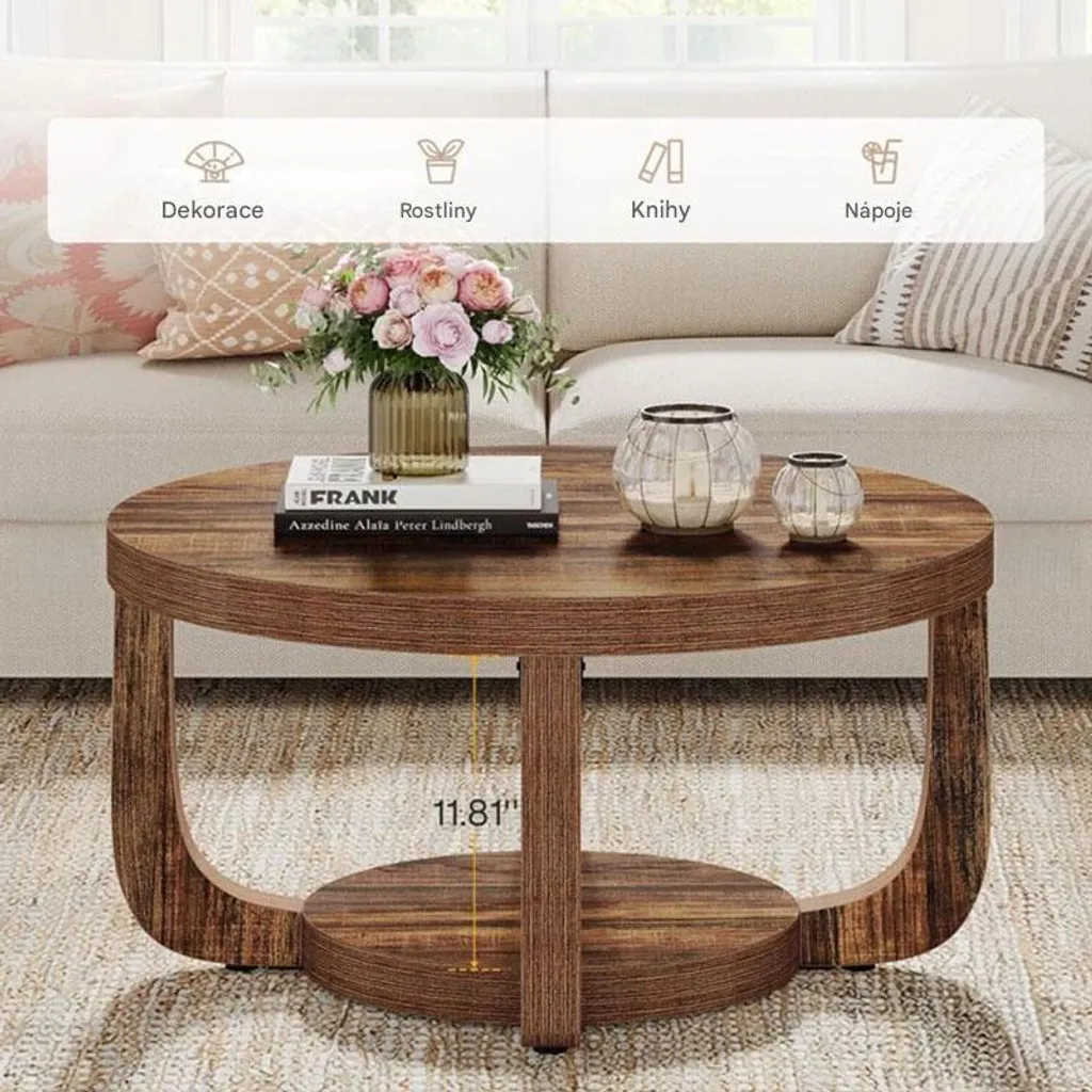 Table basse anti-rayures pour petit salon encombré style industriel - 4