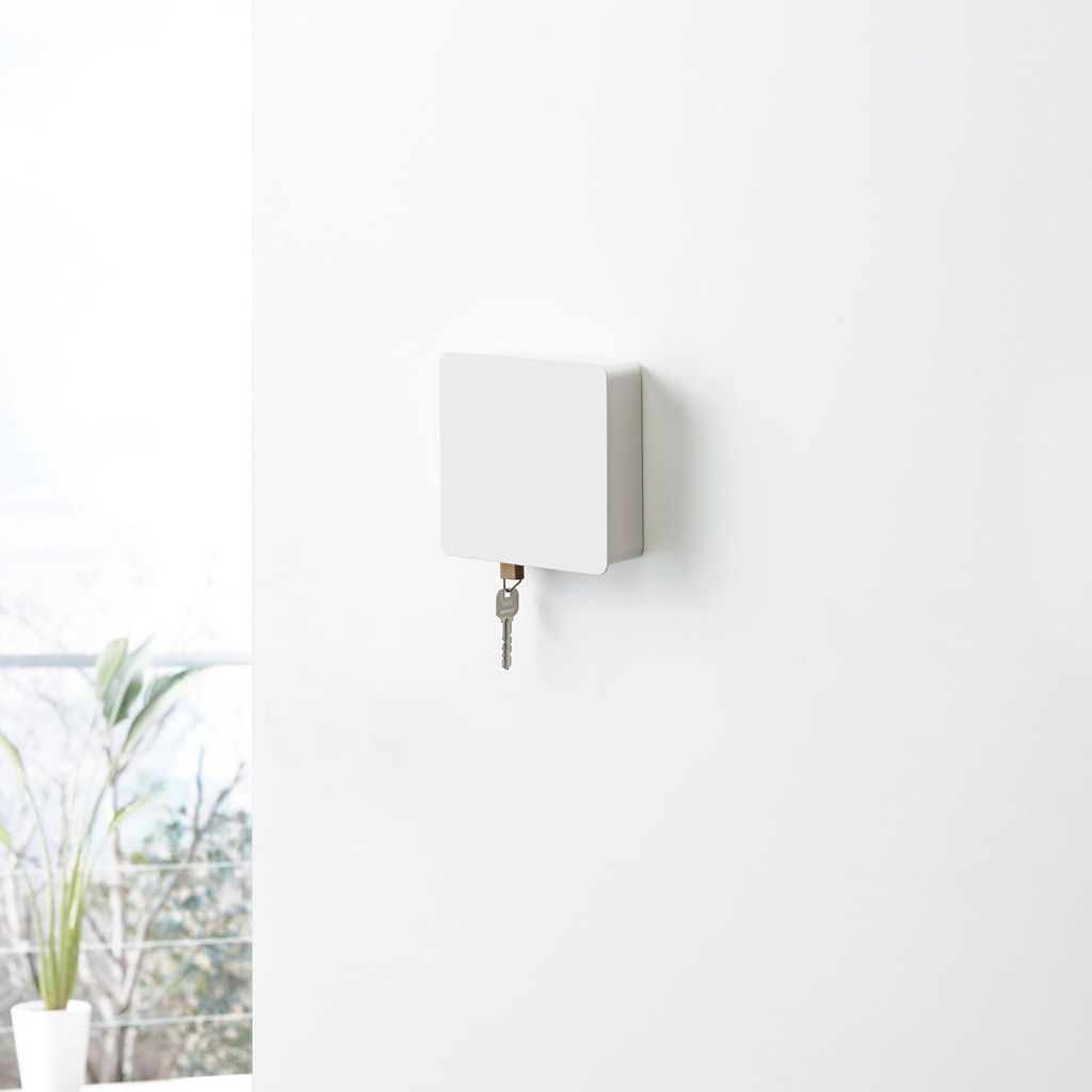 Magnetischer Schlüsselkasten - Praktisch und Sicher - 1 Stück - Weiß - Stahl - 15,8 x 5,5 x 15,8 cm