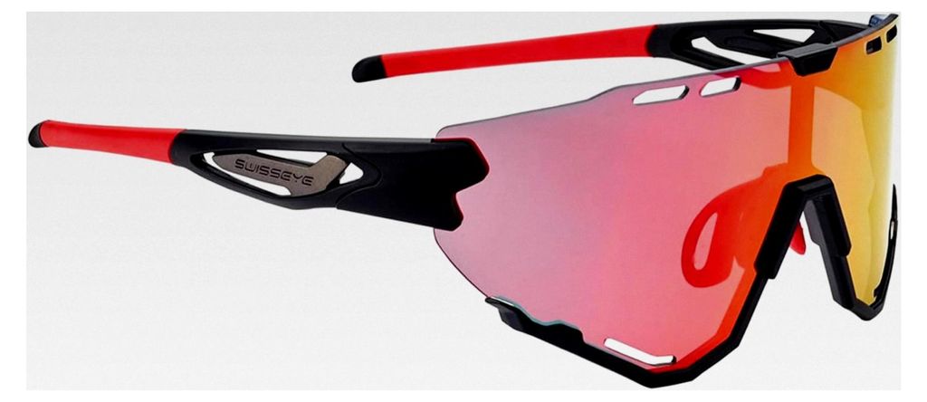 Mantra Sportbrille (100% UVA-, UVB- und UVC-Schutz, verstellbarer Nasenbereich & gummierte Bügelenden, splitterfreies Material TR90, inkl. Etui), ...