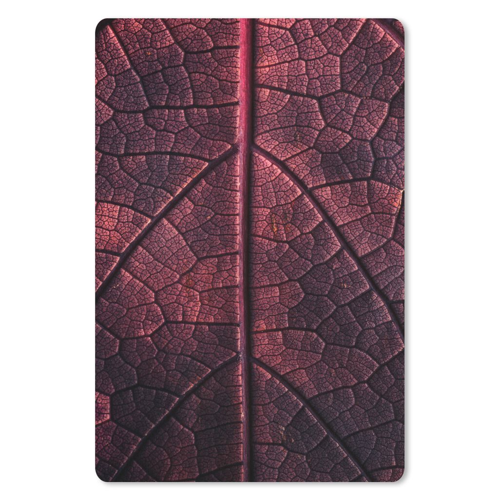 MuchoWow Mauspad Mousepad Abstrakt - Rot - Blätter - Pflanze 18x27 cm - Mousepads - Maus Mat - Pad - Mausunterlage