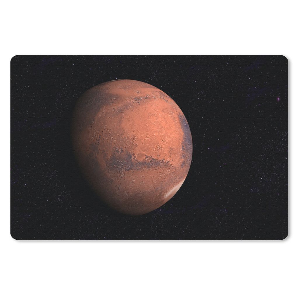 MuchoWow Mauspad Mousepad Der rote Planet Mars in einer dunklen Umgebung 27x18 cm - Mousepads - Maus Mat - Pad - Mausunterlage - Büroartikel - D...
