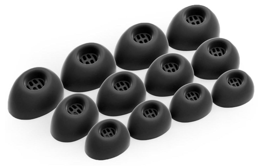 12 x Silikon Ohrstöpsel Ohrhörer Gummi Tipps Für Jabra Elite 10 Kopfhörer Ohrhörer in Schwarz