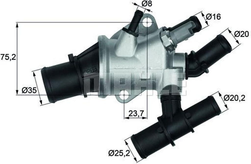 MAHLE Thermostat Kühlmittel 88°C für ALFA ROMEO 147 (937) Produktbild 