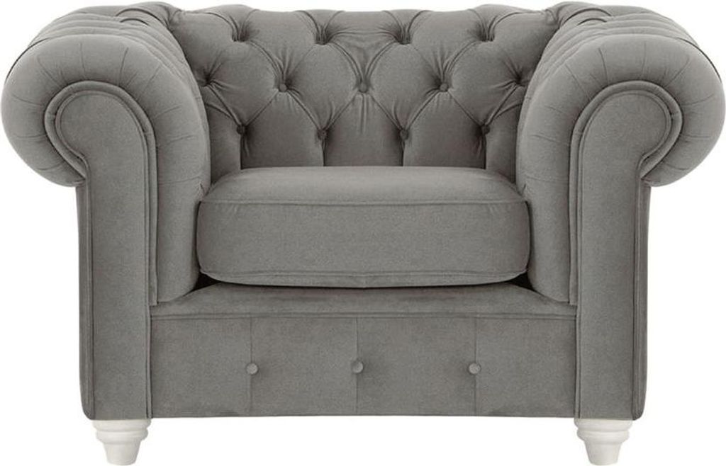 Sessel Chesterfield Max-Velluto 19-white