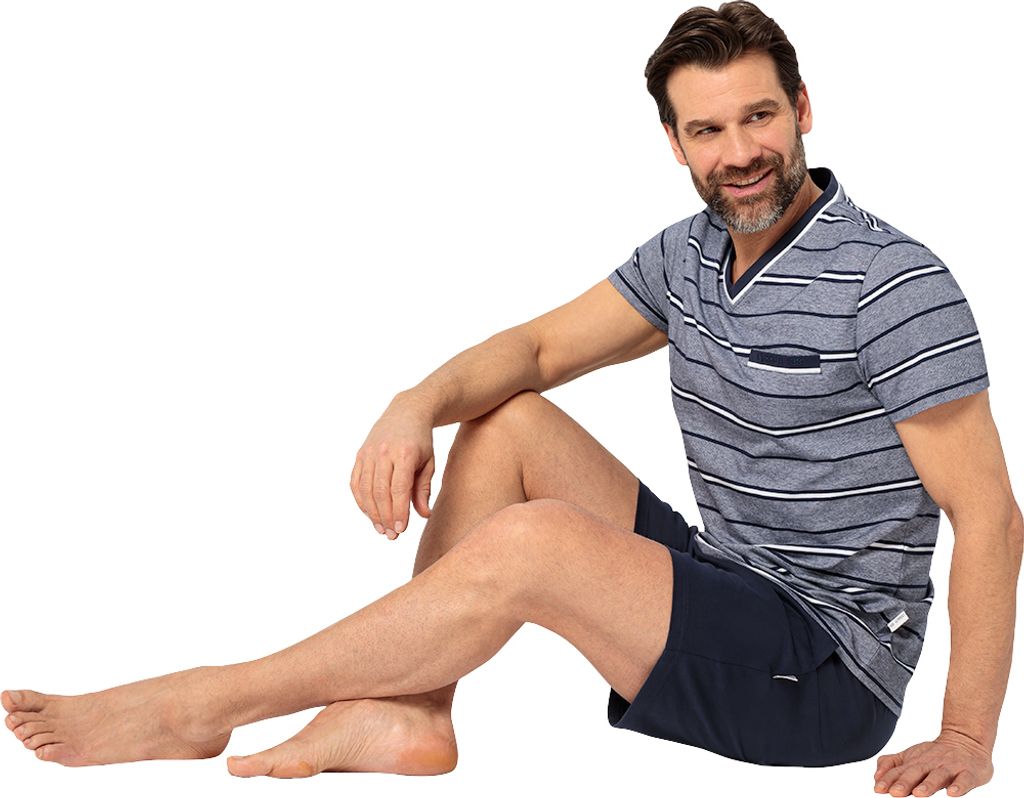 Cerruti 1881 Herren Pyjama (kurz), super weich aus 100% Baumwolle