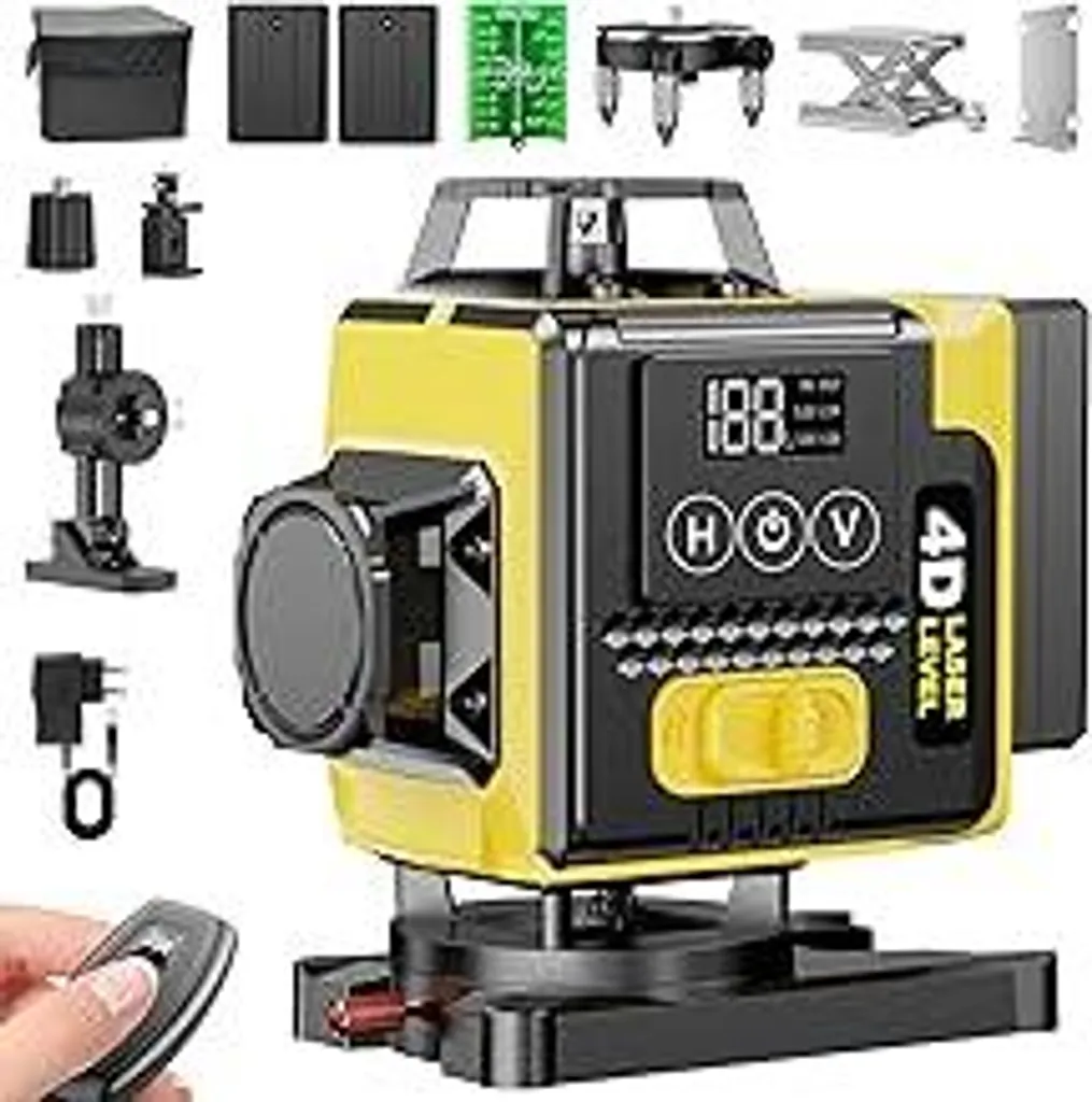 Laser 4D Verde 16 Linee: Livellamento Perfetto per Casa e Cantiere