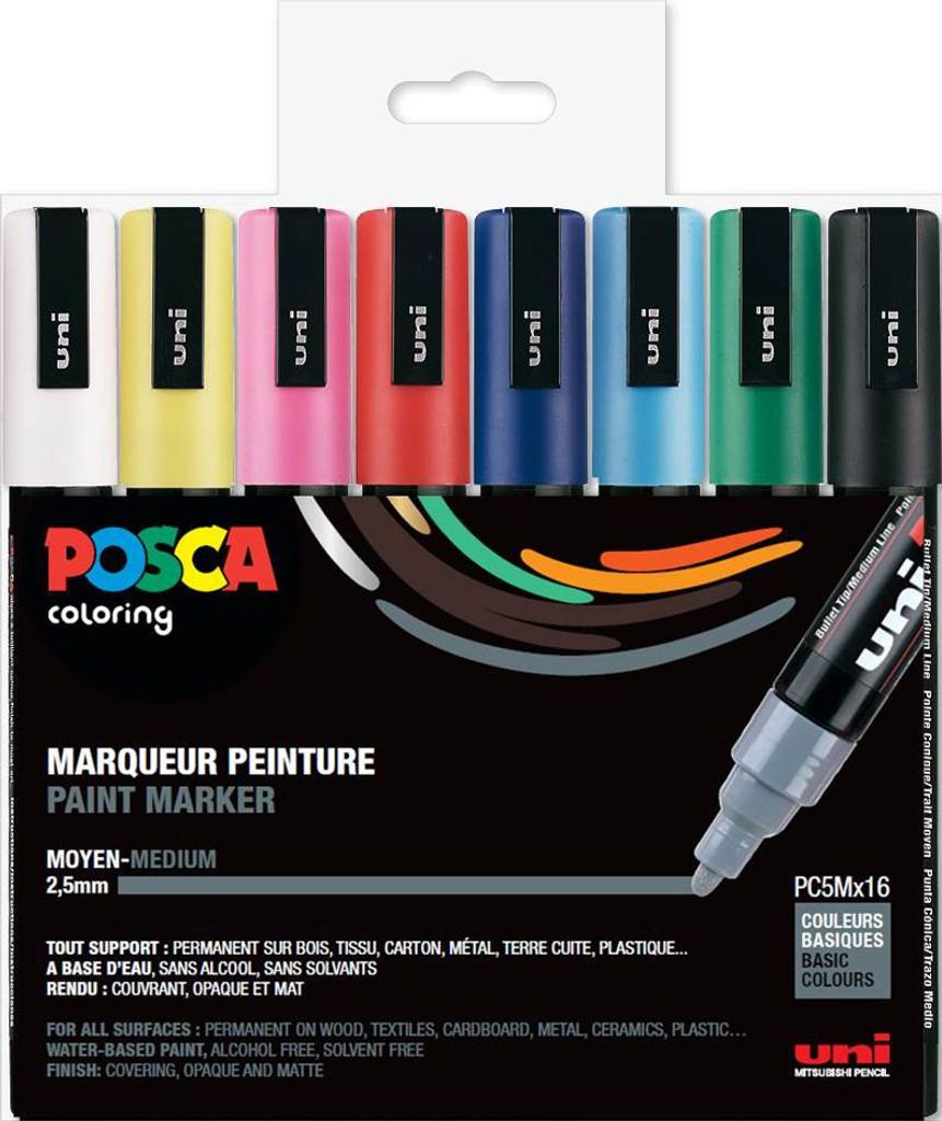 POSCA Pigmentmarker PC-5M 8er Set Grüntöne