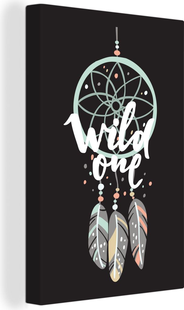 OneMillionCanvasses - Leinwandbilder - 90x140 cm, Zitate - Wildling - Traumfänger - Junge - Kinder, Wandbilder Kunstdruck Wanddekoration - Wands...
