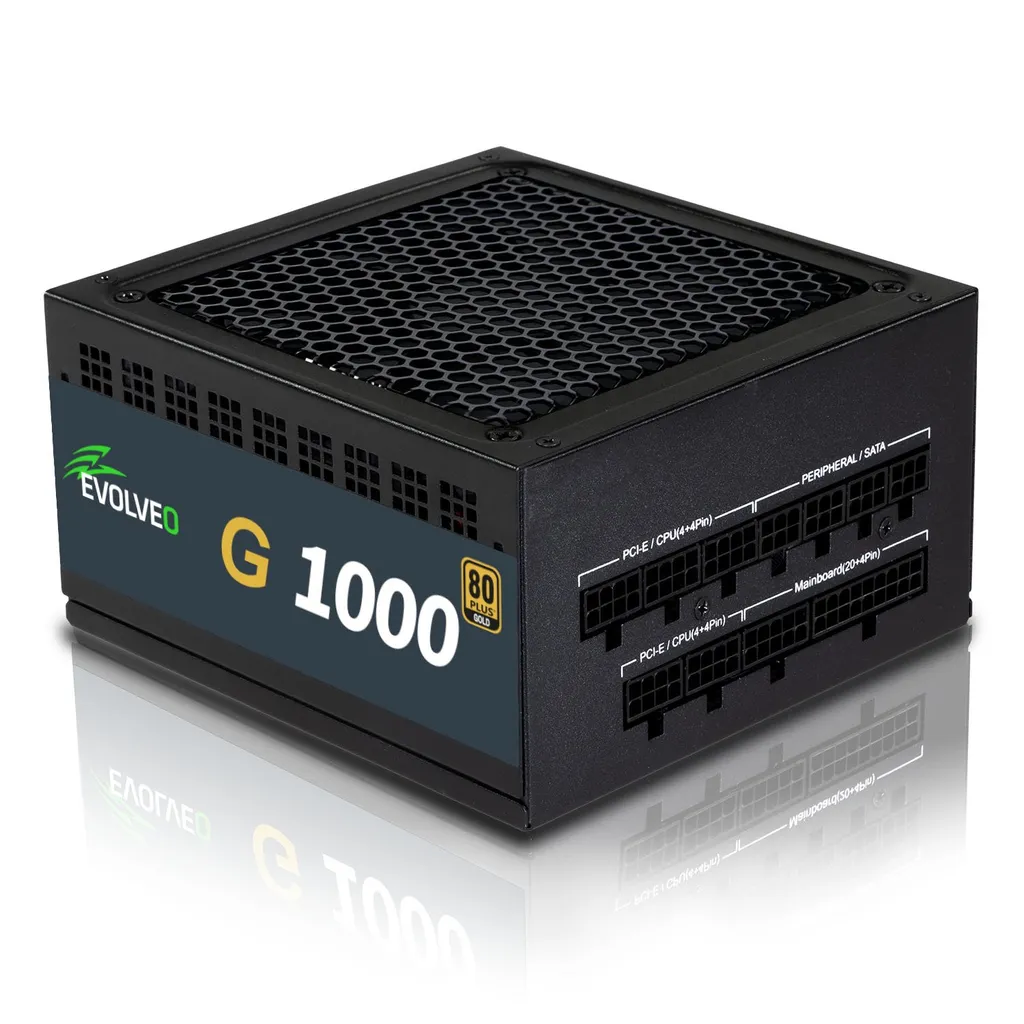 EVOLVEO G1000 PCIe 5.0 Alimentation PC ATX 3.0 1000W 80+ GOLD Certifiée