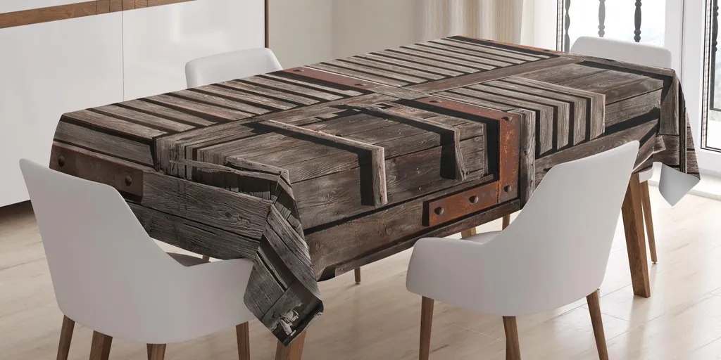 Tovaglia Vintage ABAKUHAUS 140x240 - Architettura Italiana e Marrone Umbra