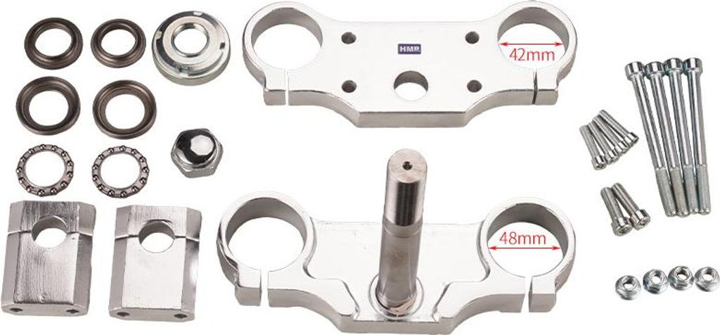 Upside Down Gabelbrücke 42/48mm Alu Typ 1 Dirt Bike Pit Bike HMParts