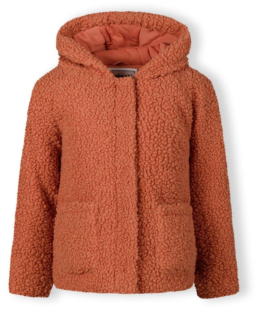 Minoti - Jacke für Mädchen, mit Kapuze, Teddy-Stoff MN538 (86) (Pink)
