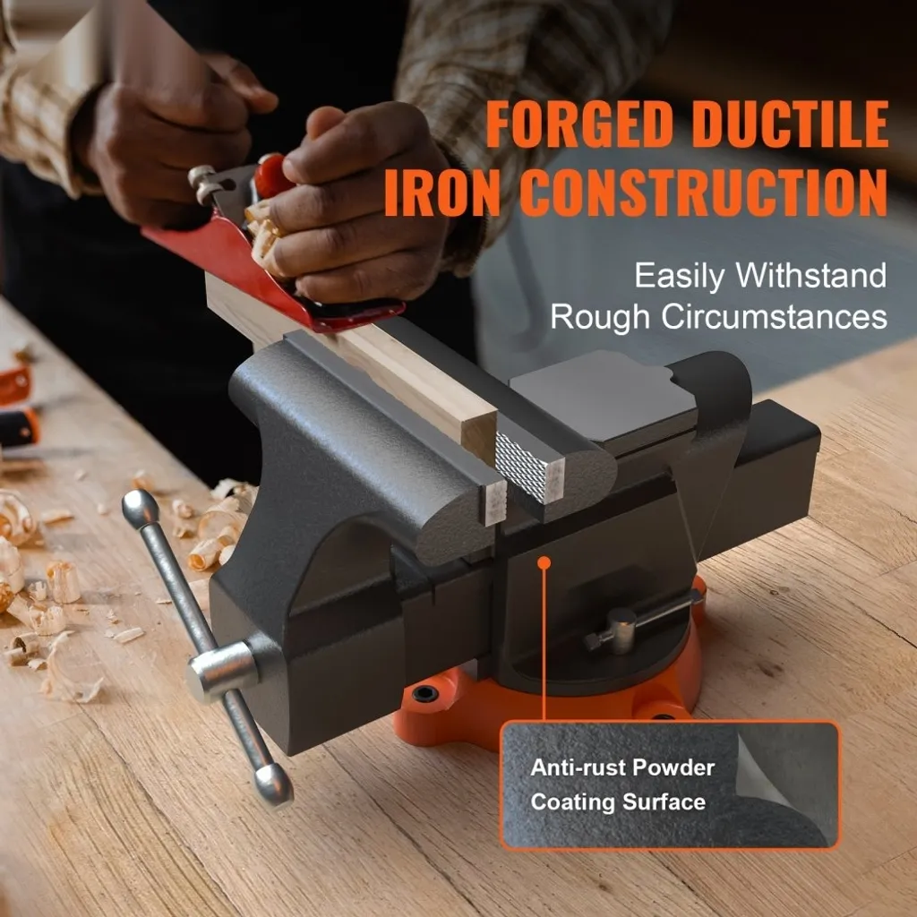 Étau de table avec enclume pivotant à 360° pour bricolage et forge