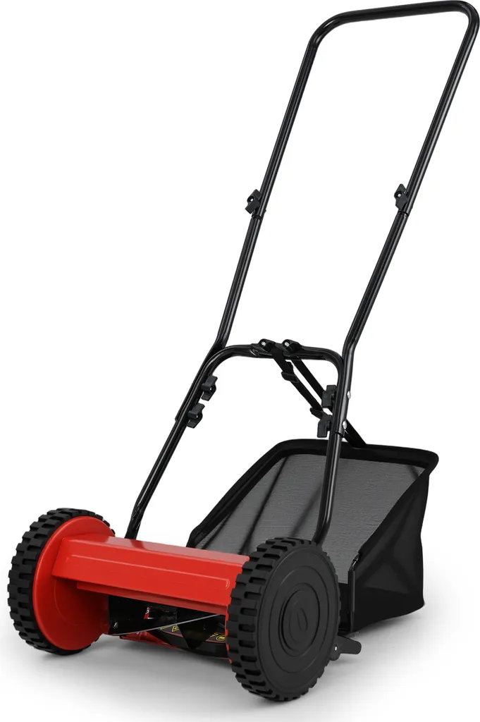 Tondeuse à cylindre COSTWAY manuelle 30cm avec bac de ramassage 18,5L