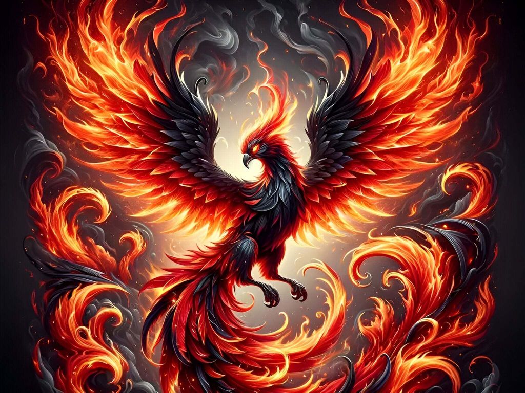 Phoenix – Groß 25x25cm