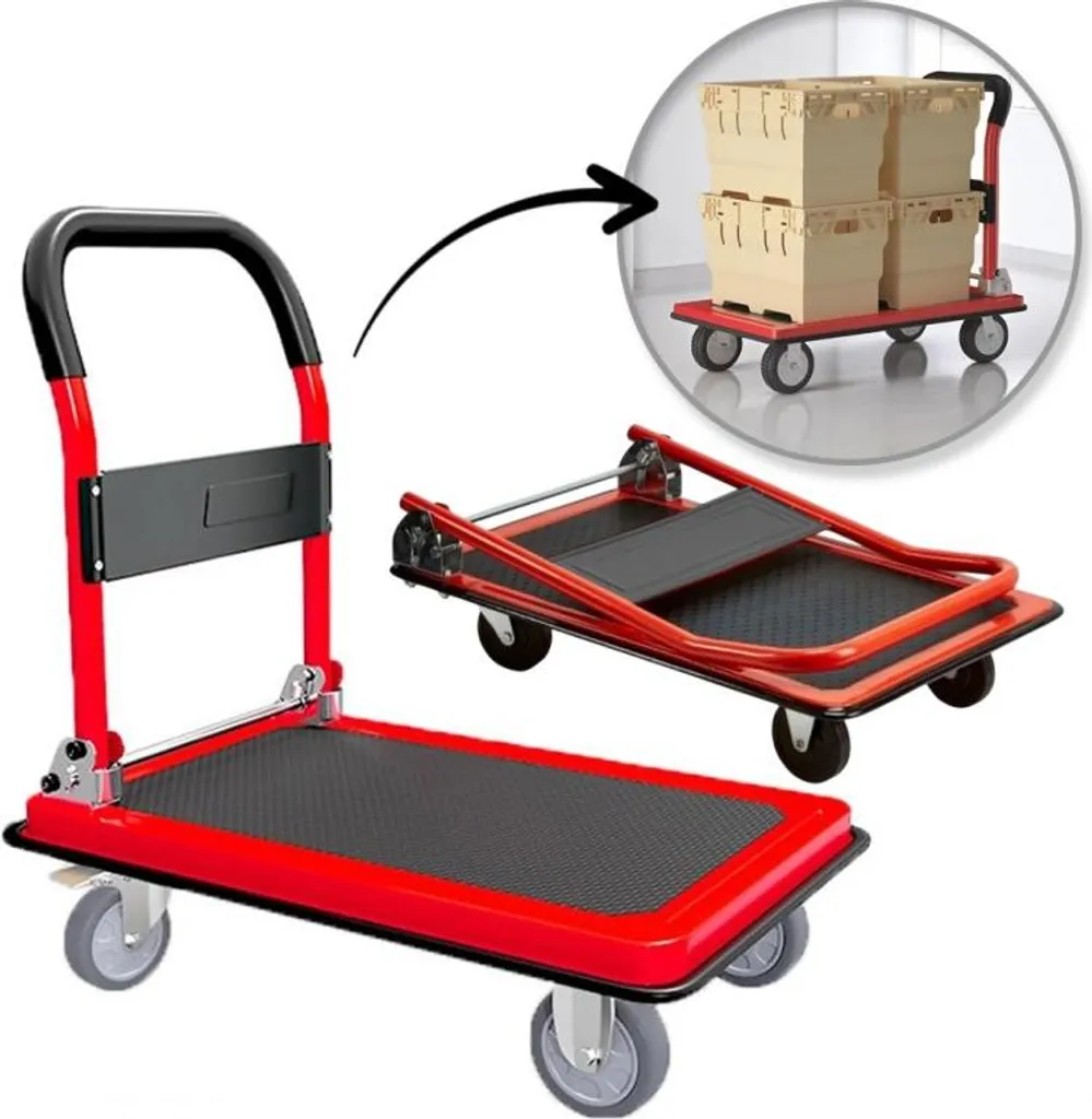 Chariot de transport 300 kg : Déplacez tout sans effort - Pliable