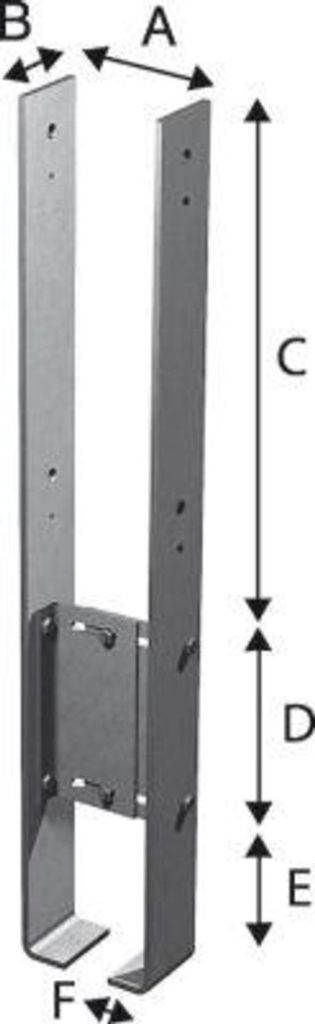 100 Stück Simpson Stützenfuß CMS SST (Stützenfüsse Pfostenanker zum) B: 80 mm