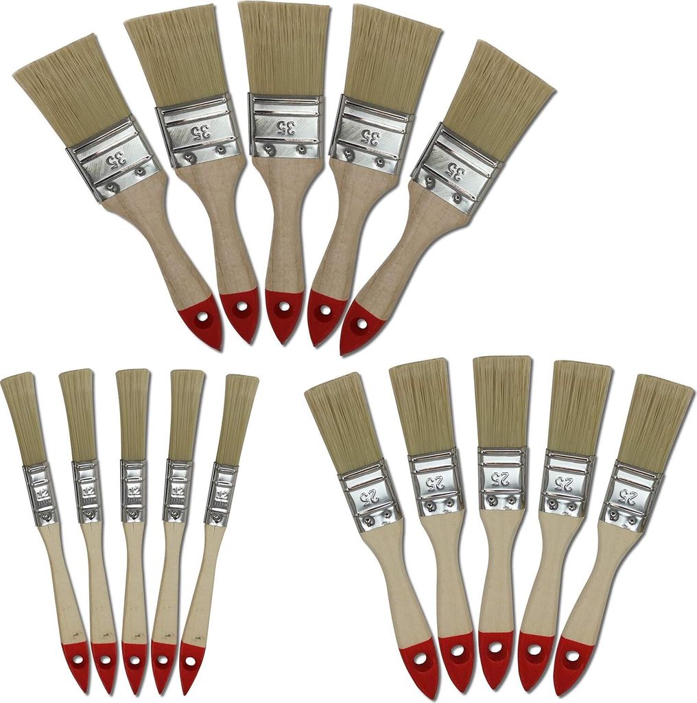 15-teiliges Pinselset Flachpinsel Produktbild 