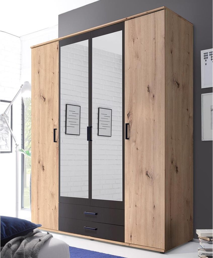 Kleiderschrank Schlafzimmerschrank Drehtürenschrank Schrank Produktbild 