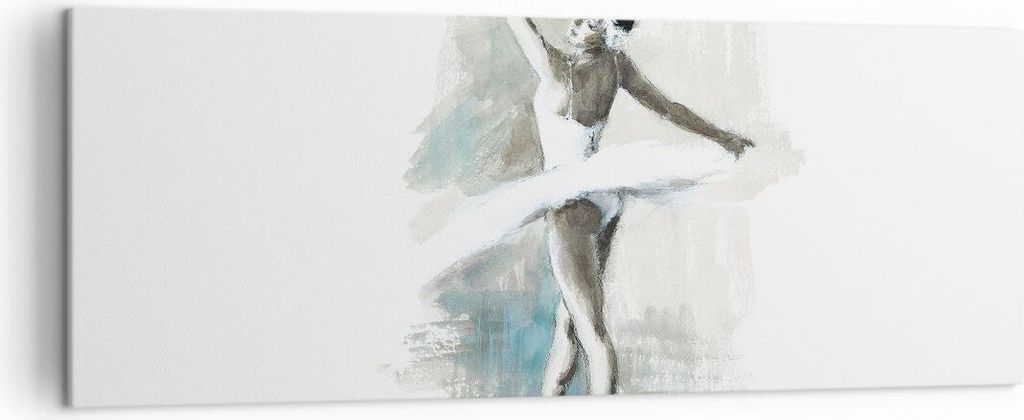 Bild auf Leinwand - Leinwandbild - Einteilig - Ballerina Tanz Frau - 140x50cm - Wand Bild - Wanddeko - Wandbilder - Leinwanddruck - Bilder - Wandde...