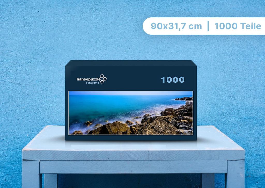 hansepuzzle 98375 - Küste Puzzle, 1050 Teile, Natur, 60,0 x 46,0cm mit hochwertiger Aufbewahrung, Kartonbox und wiederverschließbarem Beutel