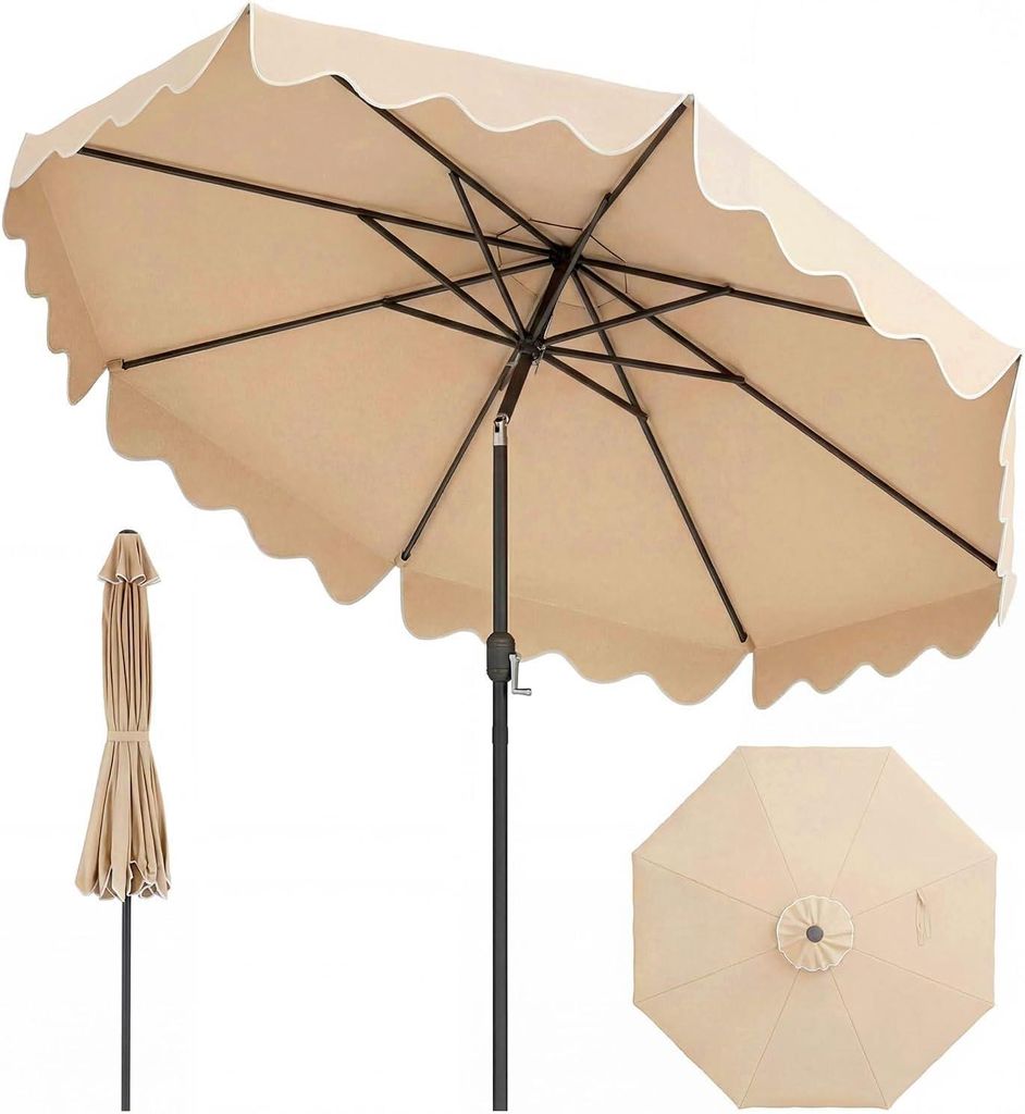 COSTWAY parasol 270 cm, parasol ogrodowy z 8 żebrami, Zdjęcie produktu 