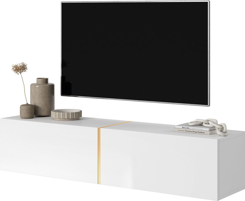 Tv Board Weiss Gold