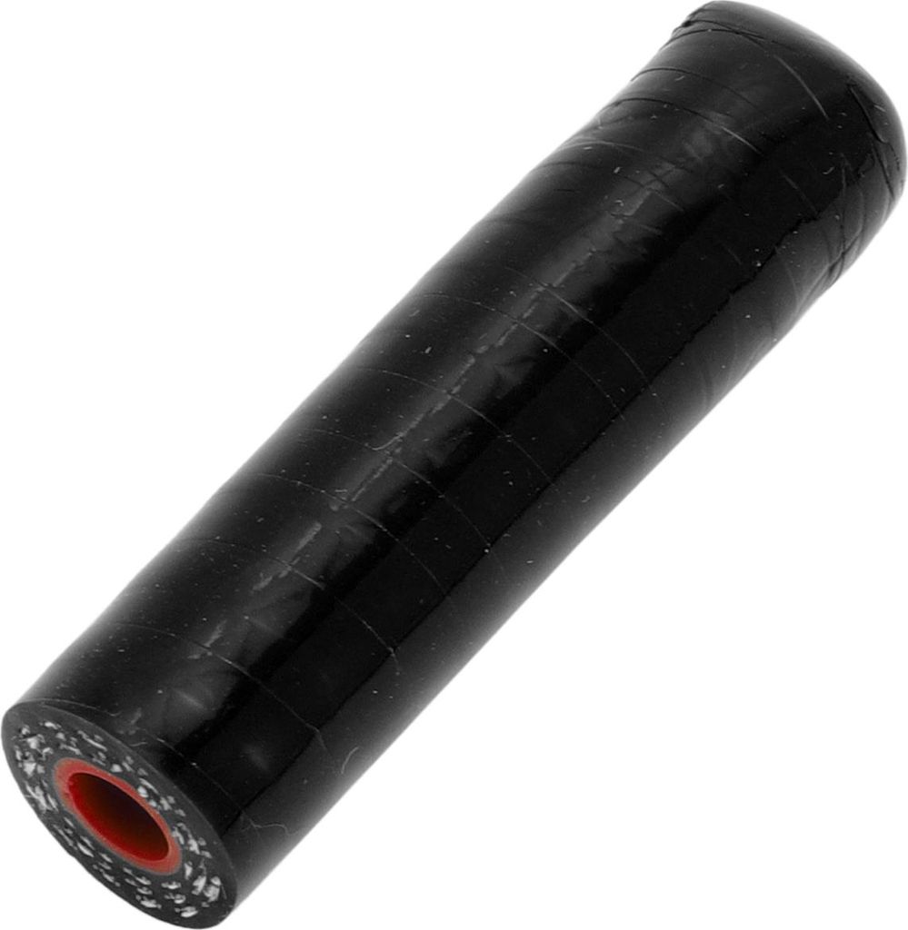 1 Stück 50mm Länge 6mm/0,24" ID Schwarz Rot Auto Silikon Gummischlauch Endkappe Silikon Verstärkte Blindkappe für Bypass-Rohr Universal
