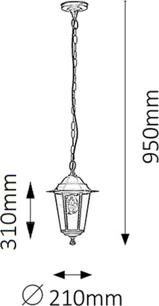 Lampe d'extérieur 1xE27 Velence noir 8208 Rabalux Image du produit 