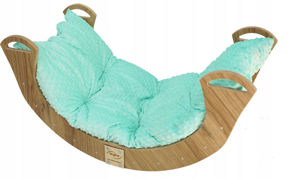 Skyline Kletterbogen Klettergerüste Kletterdreieck Baby Kletterwippe Holzbogen für Kinder Montessori Klappbar Eichenimitat, mod.C,85x43x42cm, Mintze