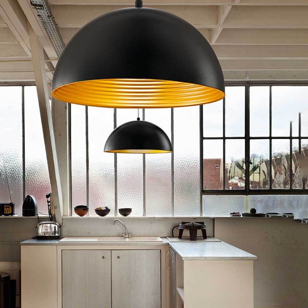 Fabas Luce Pendelleuchte Dingle E27 Ø400mm Schwarz, Italy