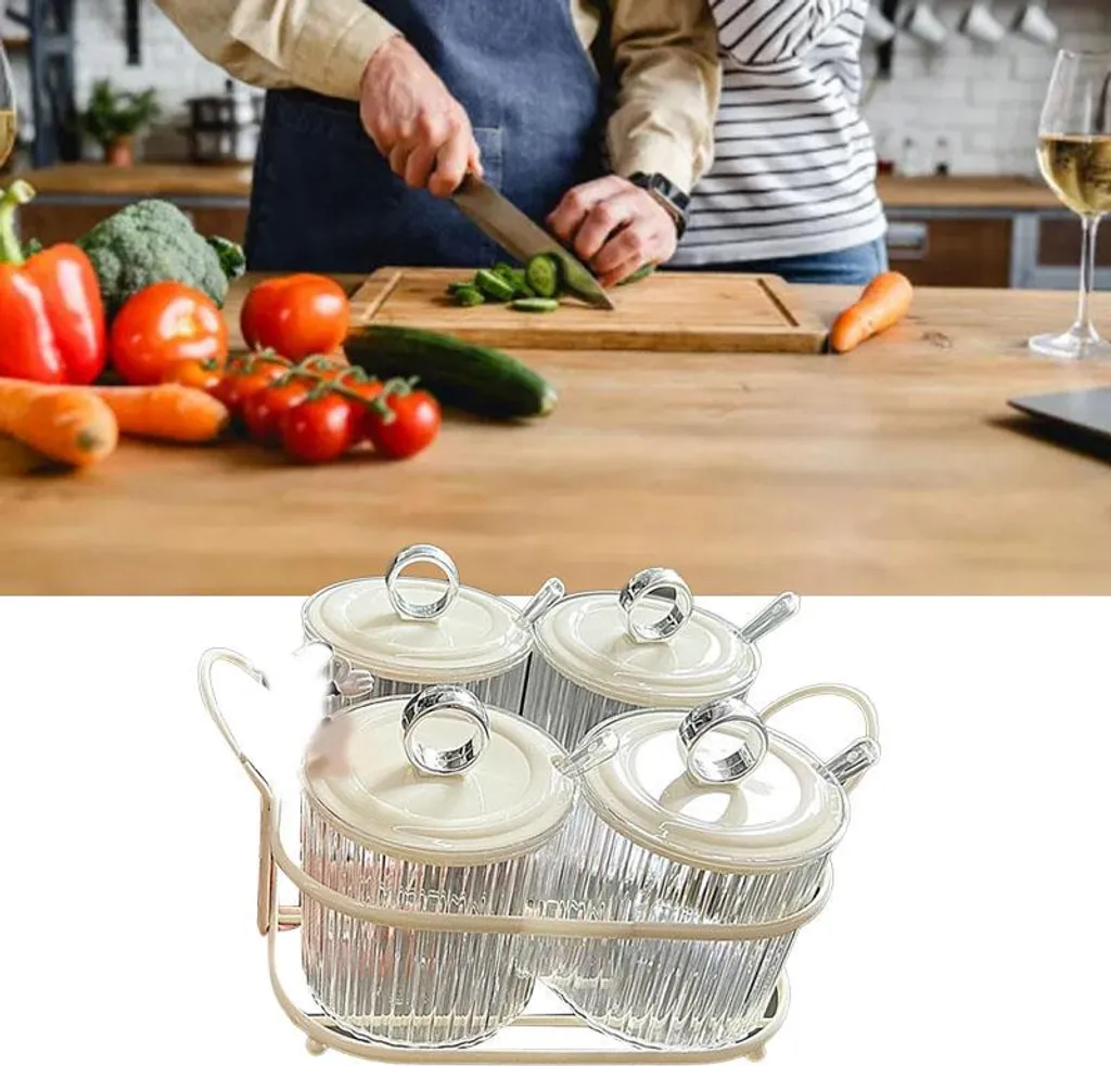 Rangement Épices pour Plan de Travail Cuisine avec Support Mobile en Fer - 3