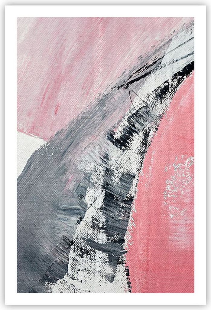 Poster - Poster ohne Rahmen - Rosa Grau Farbe - 61x91,5 cm - Wand Bild - Wanddeko - Wandbilder - Kunstposter - Wandposter - Bilder - Kunstdruck - W...