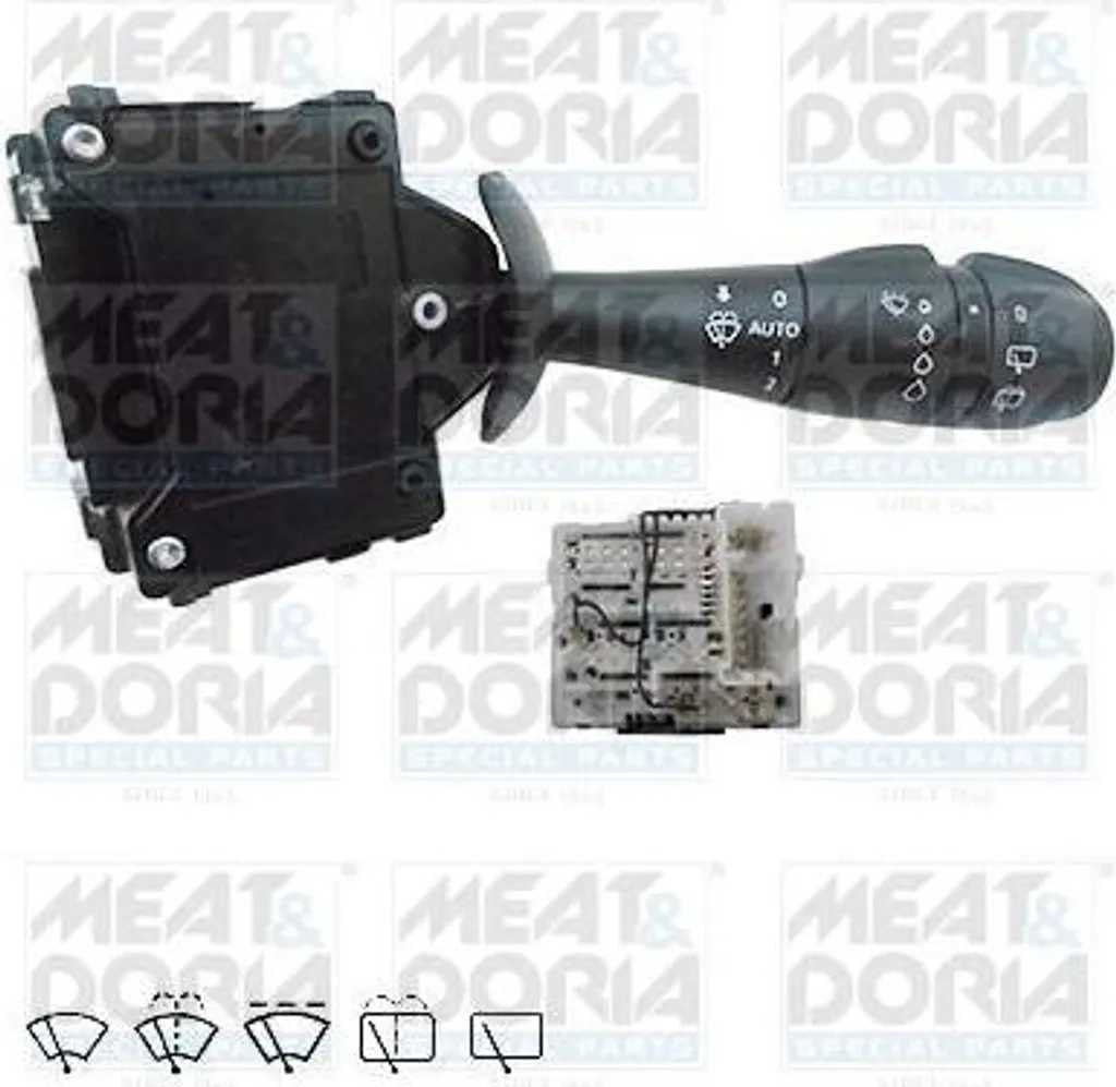 Commodo de clignotant et d'éclairage compatible Smart OE A4539051201 noir