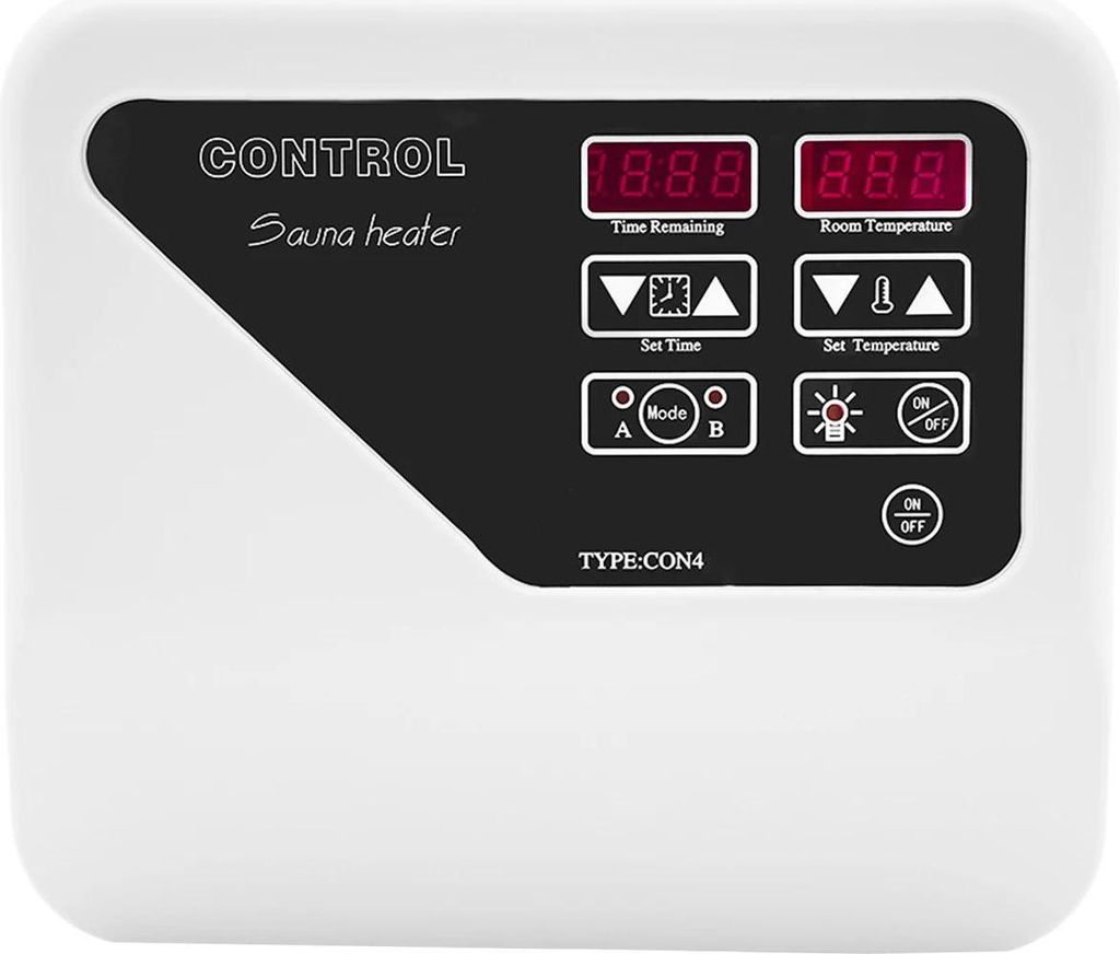 Temperaturregler für Saunaofen - Wandmontage-Steuergerät - 380–415 V - Für 3–9 kW - 40–105 °C - Standardtemperatur 75 °C - Timer 2 Std.