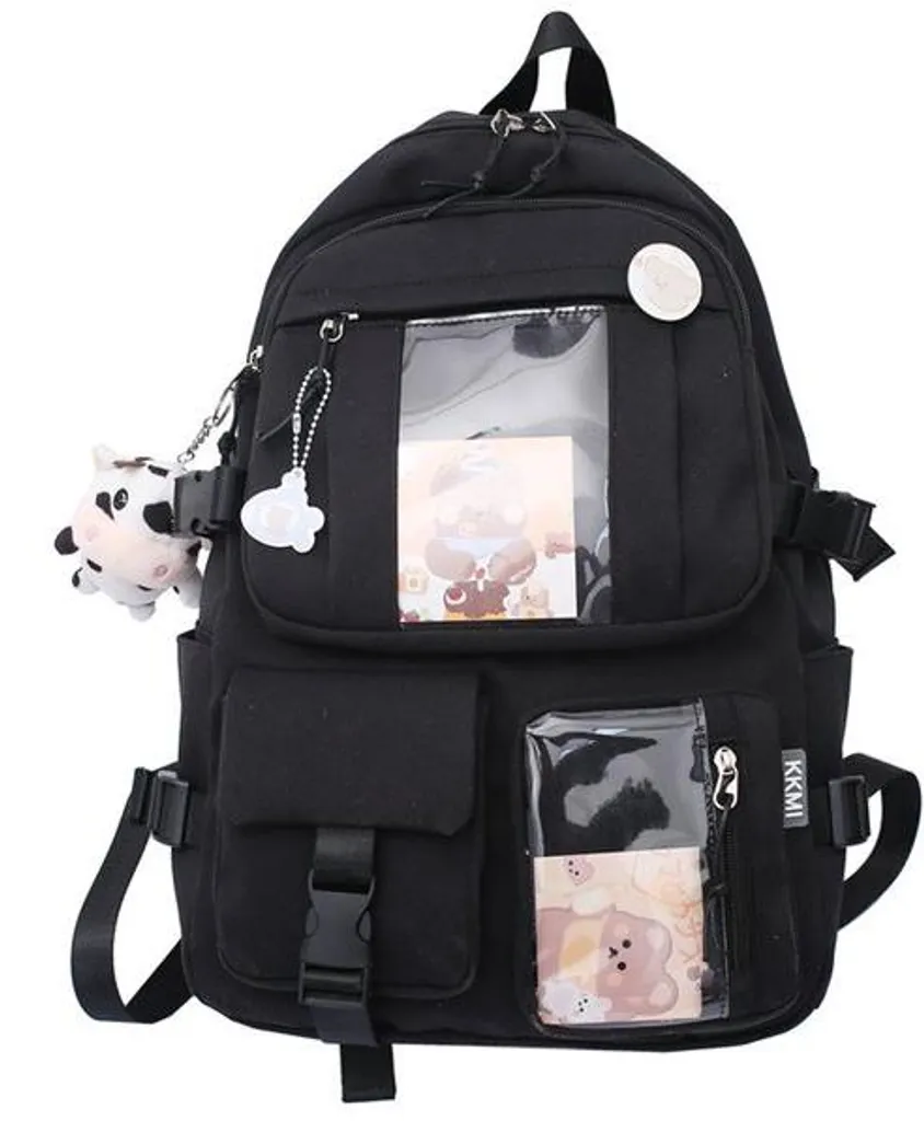 Sac de piscine et école garçon noir en nylon 44cm multi-usage