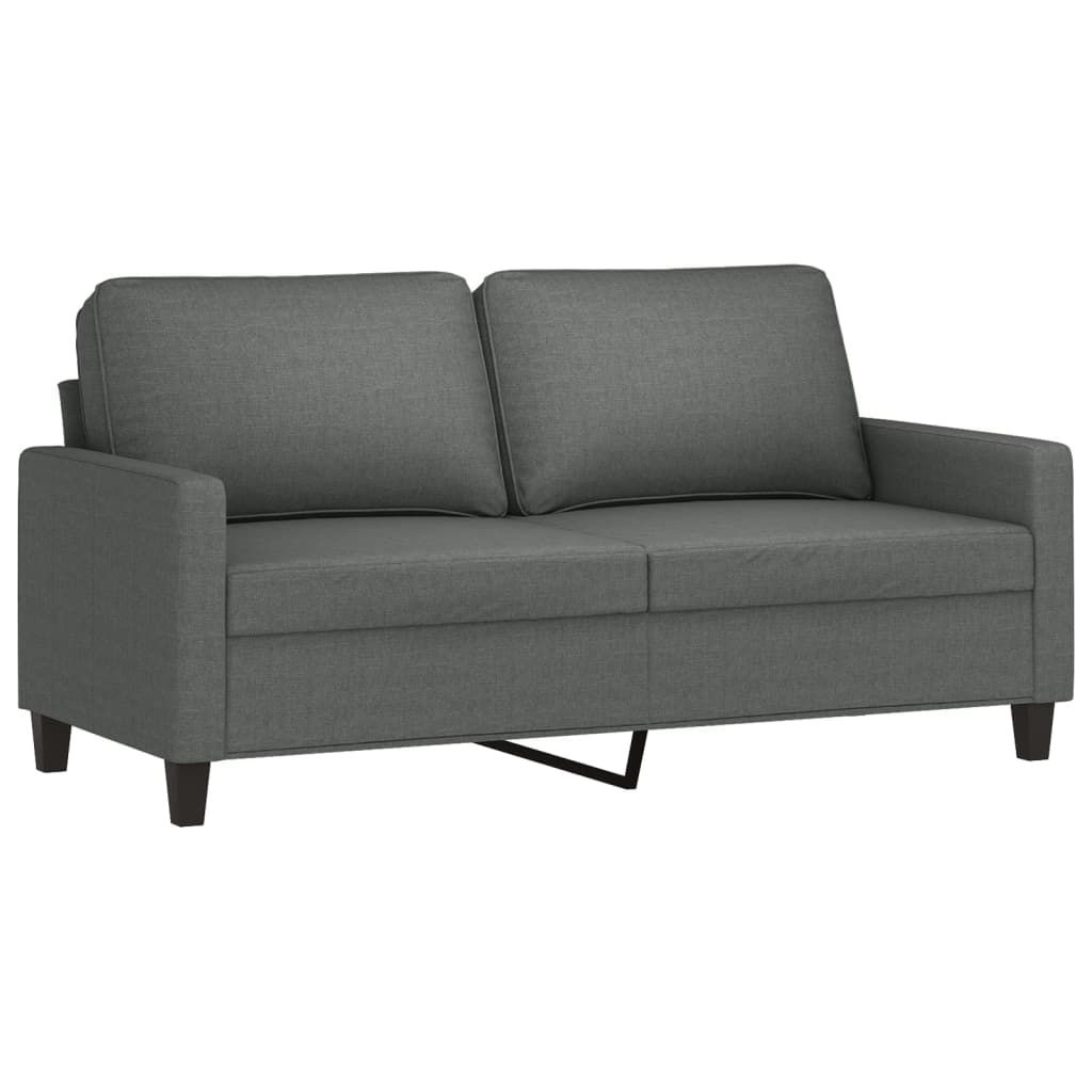 vidaXL divano a 2 posti grigio scuro 140 cm in tessuto Immagine del prodotto 