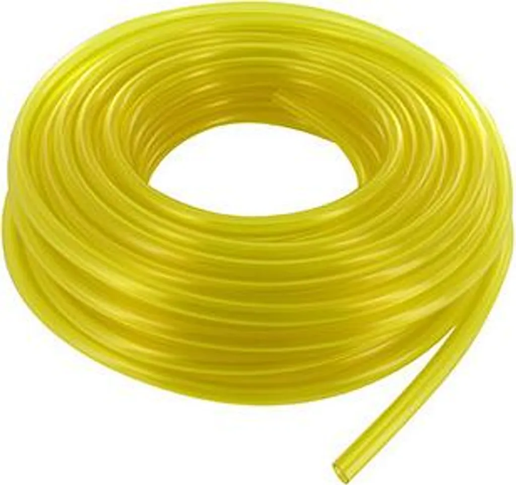Durite carburant pour tondeuse et tronçonneuse jaune 15m 6,35mm x 9mm