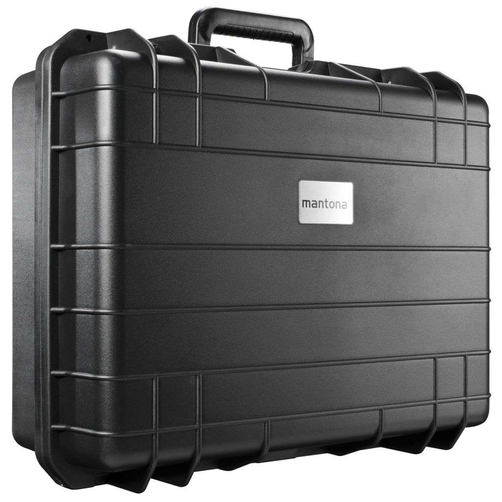 Mantona Outdoor Schutzkoffer L, wasserdichter Fotokoffer 31 l , Kamerakoffer staubdicht & stoßfest, Transportkoffer mit Schaumstoffeinlagen, ideal...