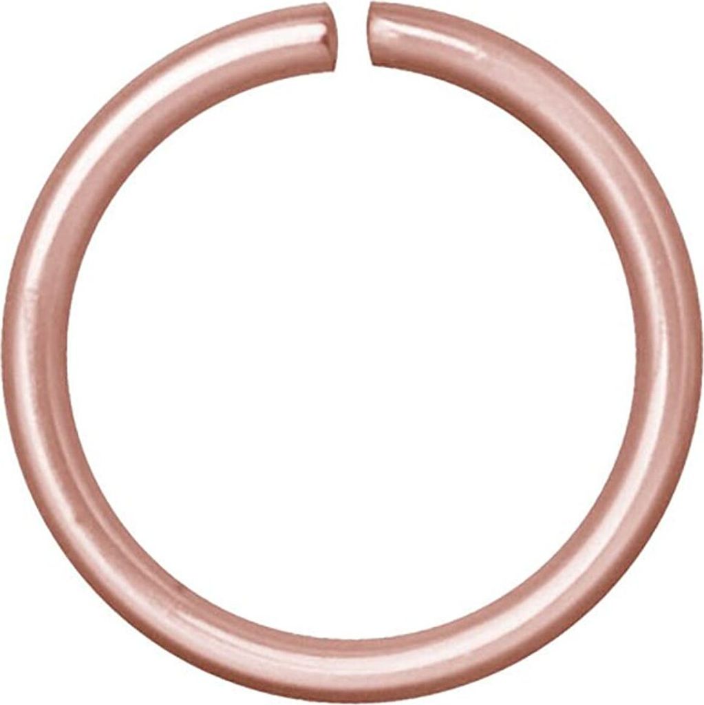 Karisma Roségold Continous Piercing Ring Edelstahl Lippe Nase Stärke 0,8mm - 1,2x9mm