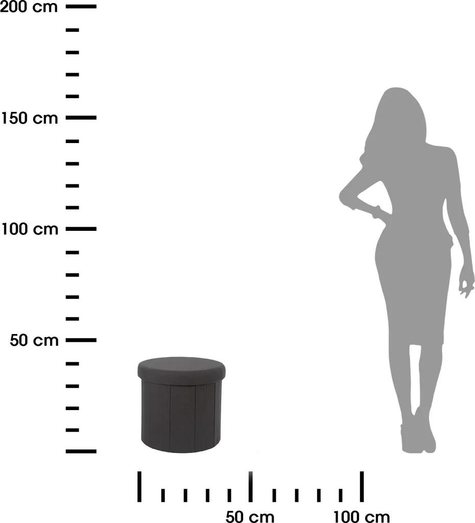 Pouf Noir d'Appoint - Solution pour Manque de Sièges dans le Séjour - 7