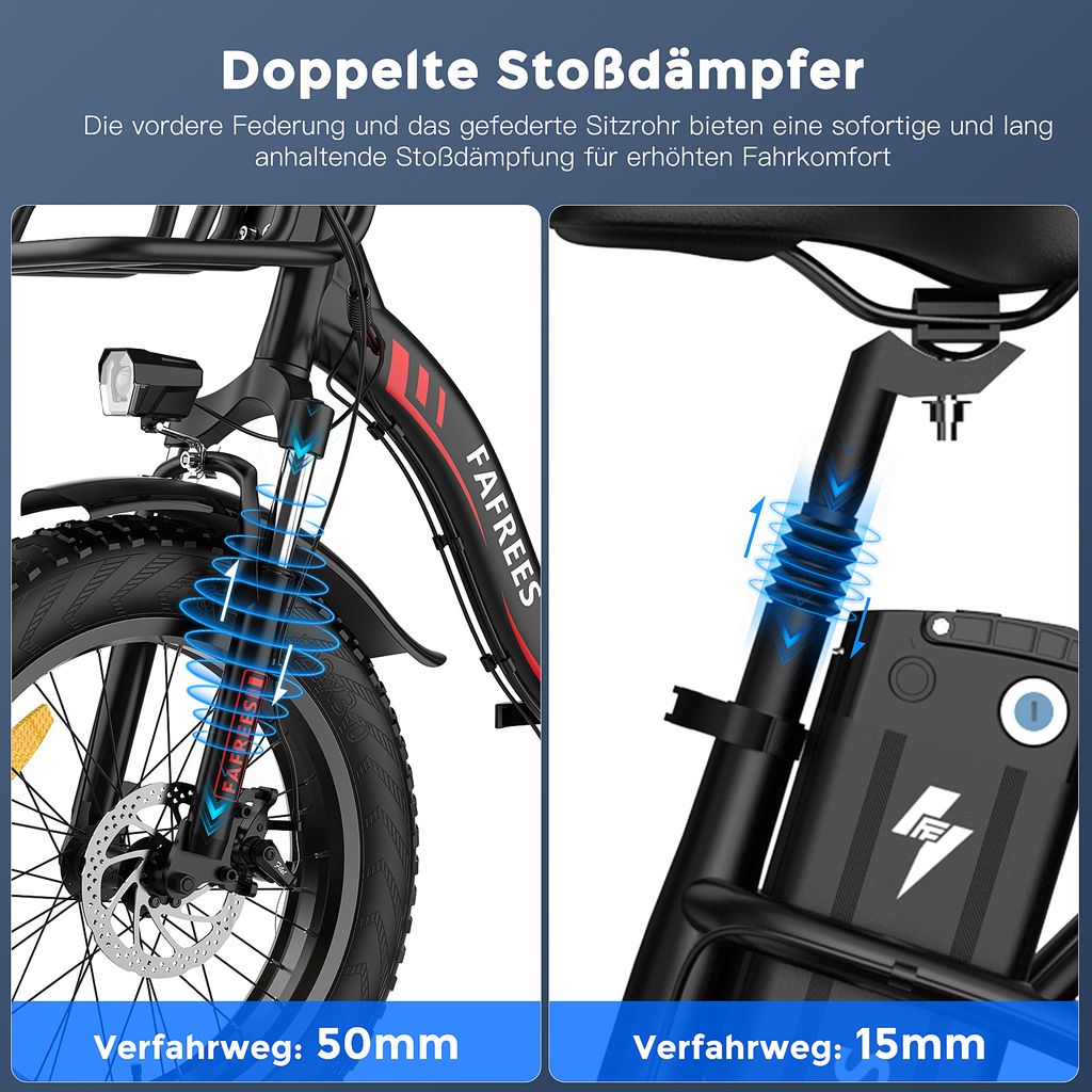 Fafrees F20 MAX Fatbike Ebike Klapprad 20 Zoll mit 48V 18AH Produktbild 15