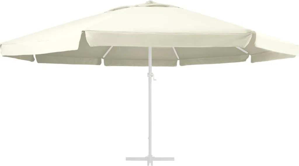 Toile de rechange pour parasol vidaXL 600 cm couleur sable - 2