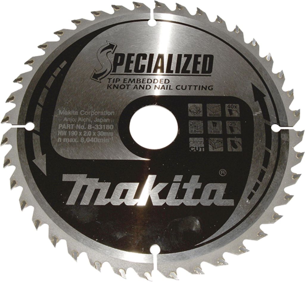 Makita Sägeblatt SPECIALIZED 190x30x40Z